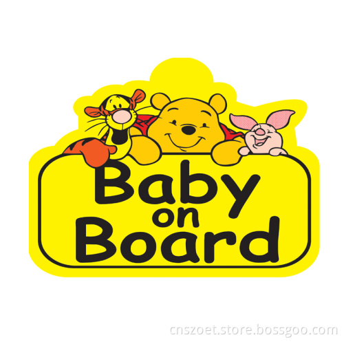 Plastic Baby on Board Sign, Car Window Signs